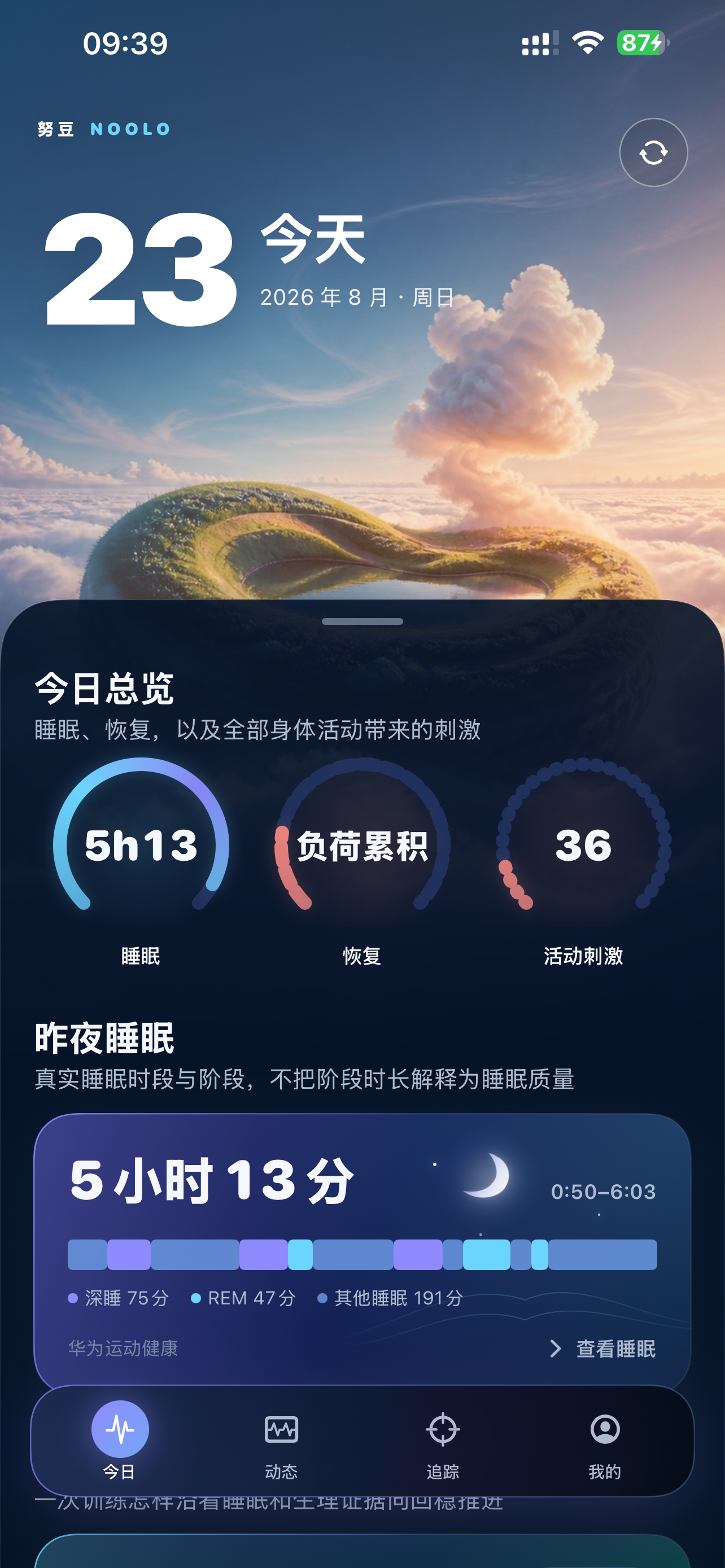 努豆今日总览页面